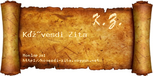 Kövesdi Zita névjegykártya
