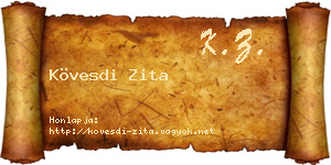 Kövesdi Zita névjegykártya